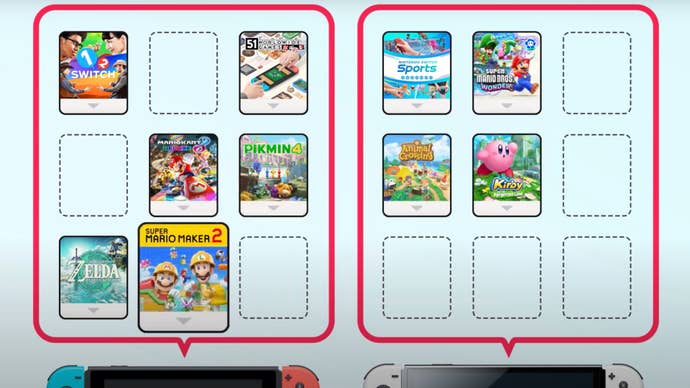 Image showing Virtual Game Card management between two Switch consoles.