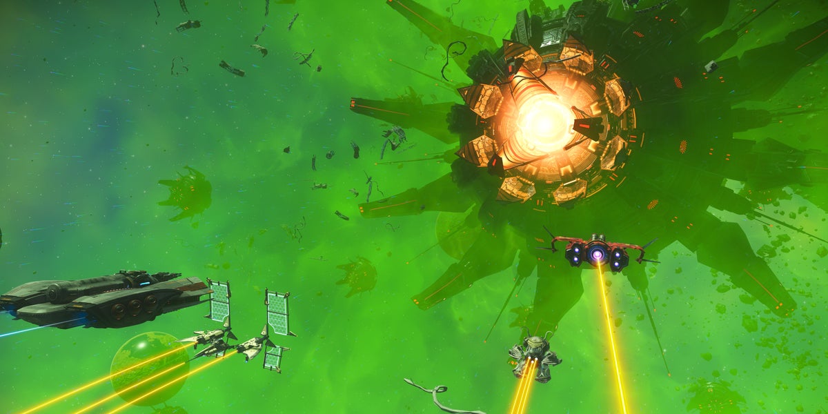 Helldivers 2-esque war against a giant evil robo-eye beckons in No Man’s Sky’s The Swarm update invading the galaxy right now