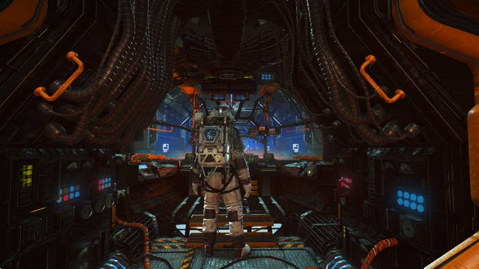 A subordinate aboard a corvette successful No Man's Sky's Voyagers update.