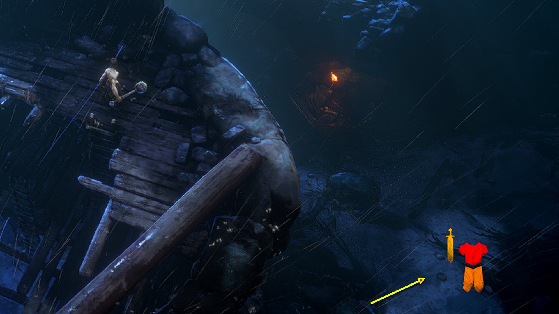 Screenshot of the equipment durability icon in No Rest For The Wicked. - 5