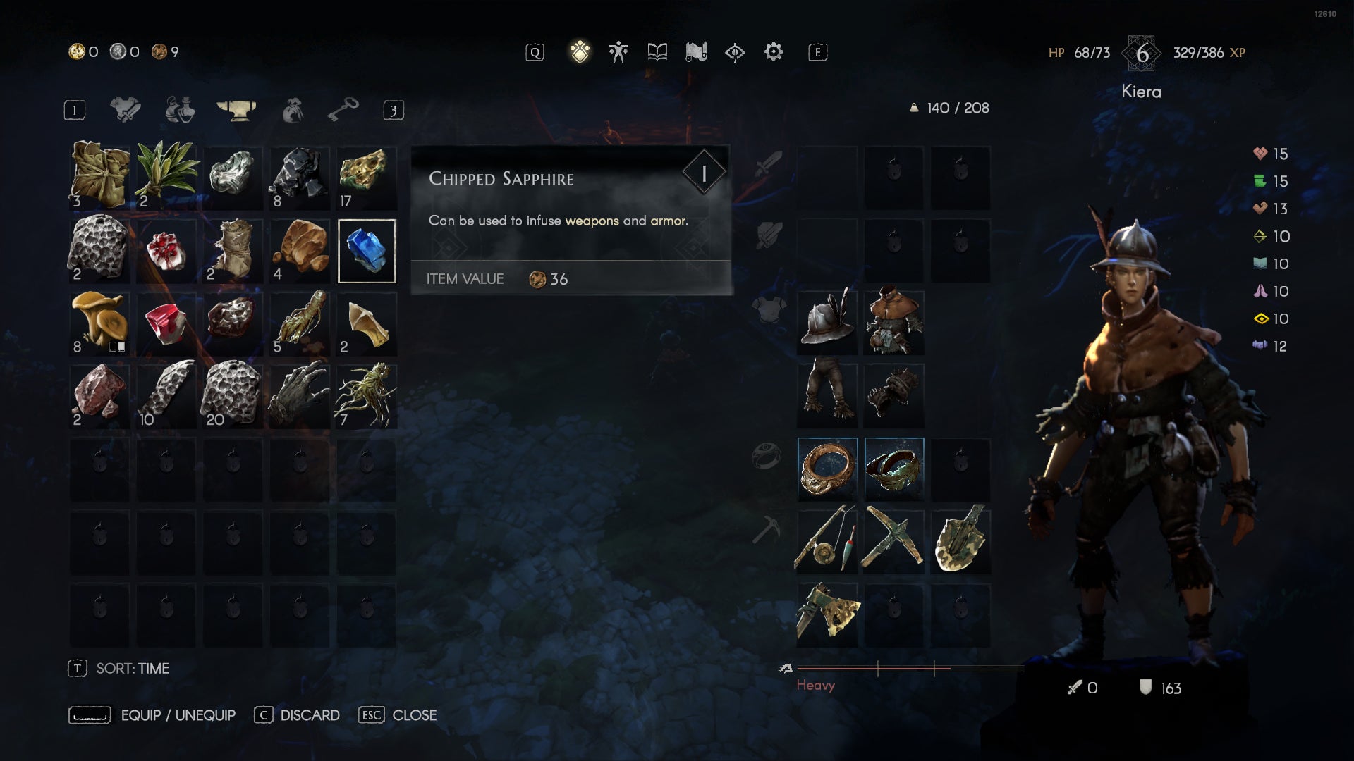 Screenshot of Gems in No Rest For The Wicked. - 5