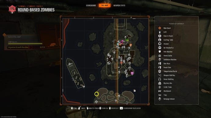 The locations of a Node Connector on the Terminus map in Black Ops 6 Zombies.