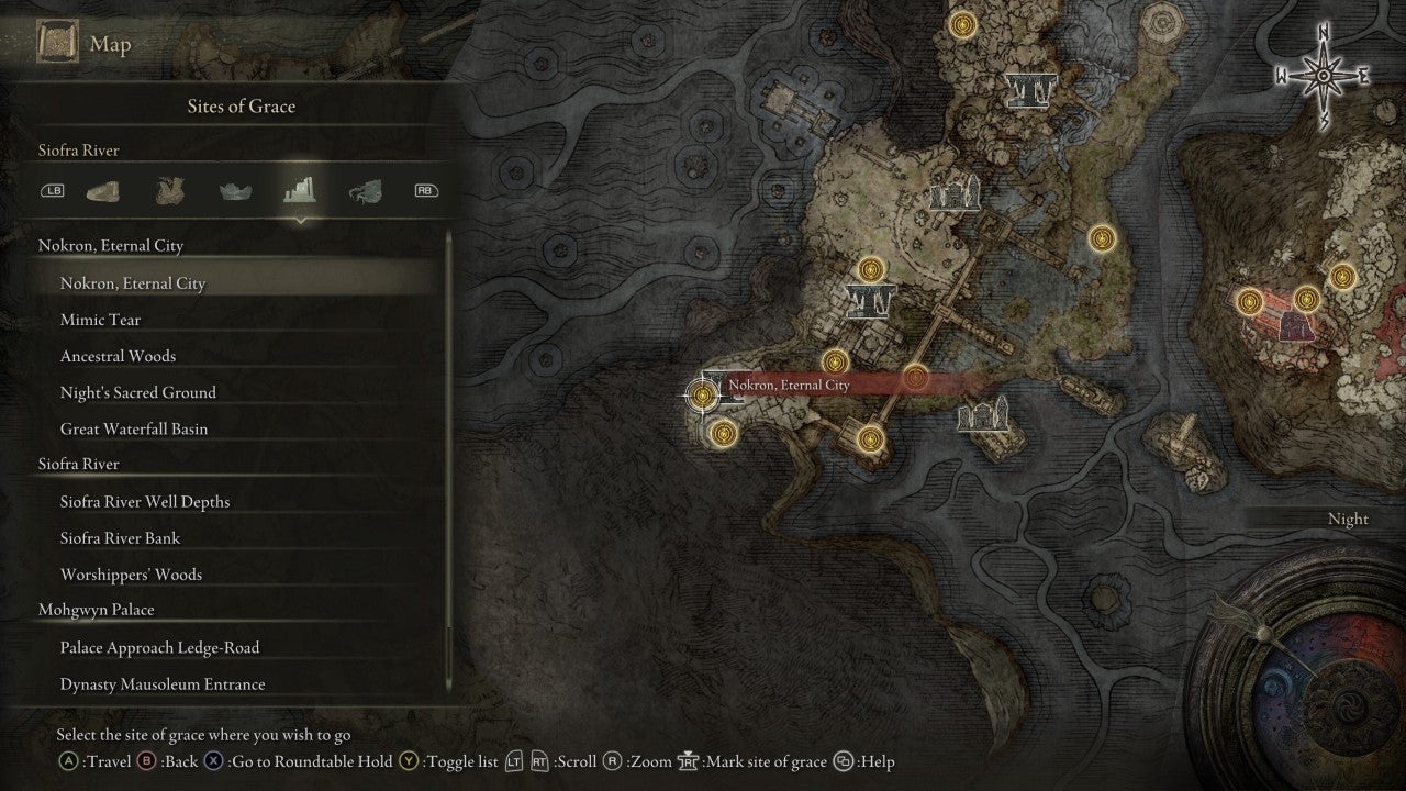 Nokron Eternal City Grace in Elden Ring