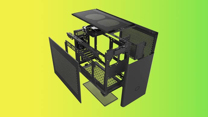 a photo of a cooler master nr200 itx pc case