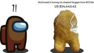 Nugget do McDonald's com formato  Among Us leiloado por $99,997