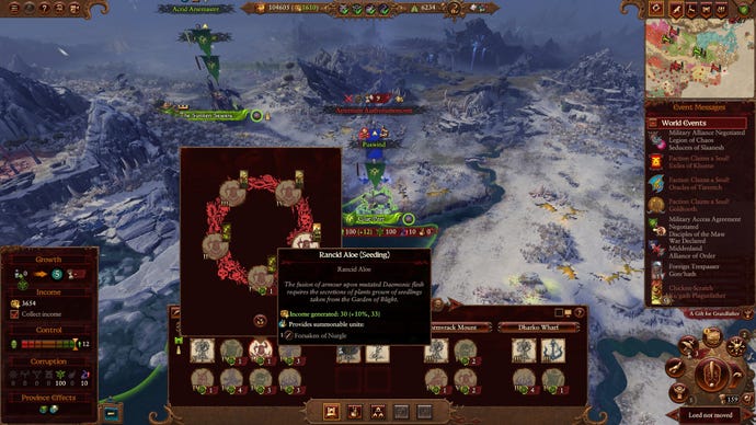 Nurgle buildings from Total War: Warhammer 3.