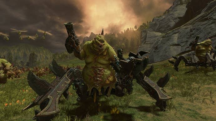A Nurglish Soul Grinder from Total War: Warhammer 3.