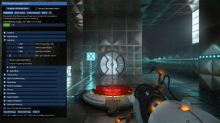 Tweaking Portal inside Nvidia RTX Remix tools.