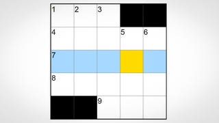 A screenshot of the New York Times Mini crossword, blank, and ready to be filled in