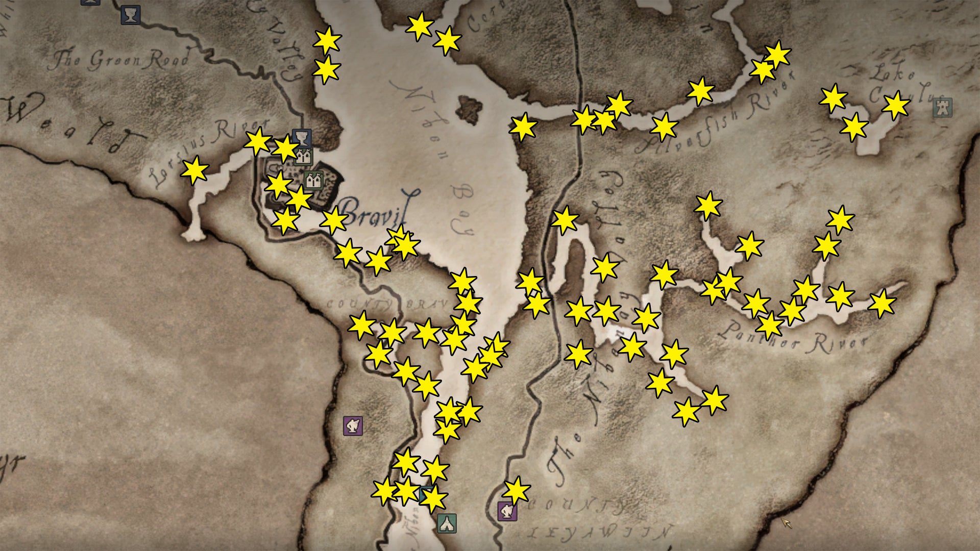 All nirnroot locations around Bravil in Oblivion Remastered. - 5