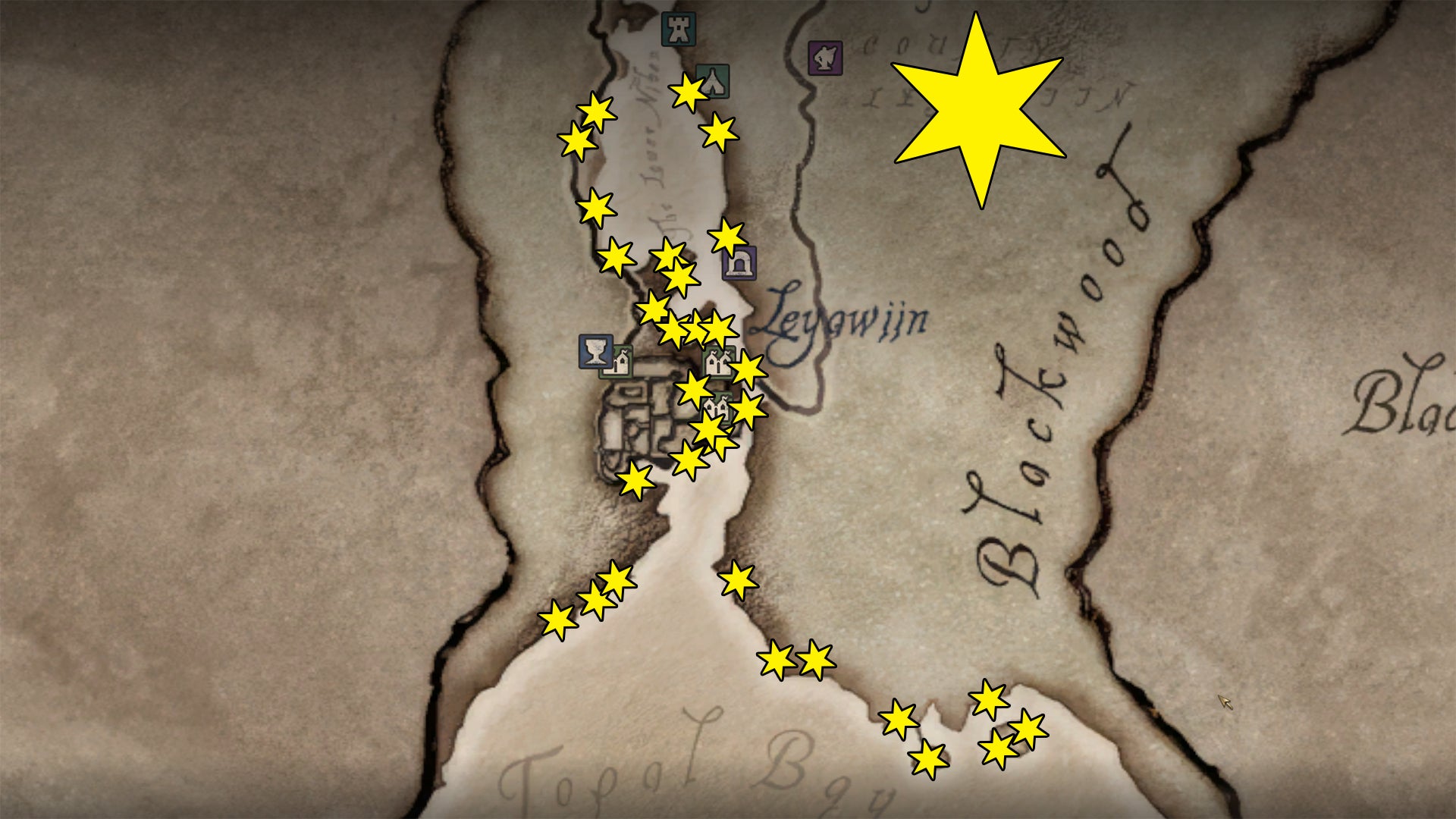 All nirnroot locations around Leyawiin in Oblivion Remastered. - 6