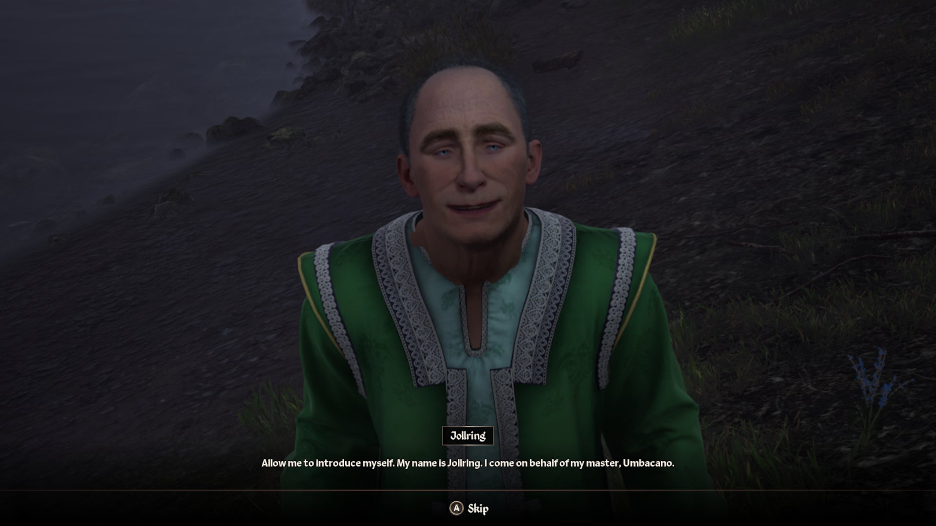 Jollring inviting the player to visit Umbacano, the Ayleid Statue collector, in Oblivion Remastered. - 3