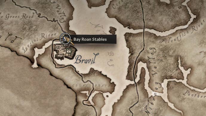 oblivion remastered bay roan stables map location