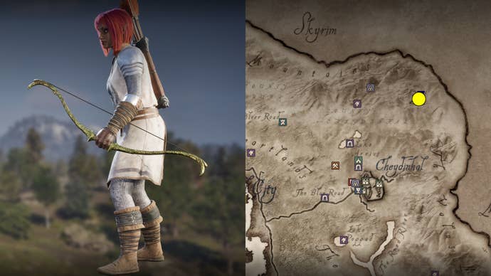 Frostwyrm y su ubicación en Oblivion remasterizaron.