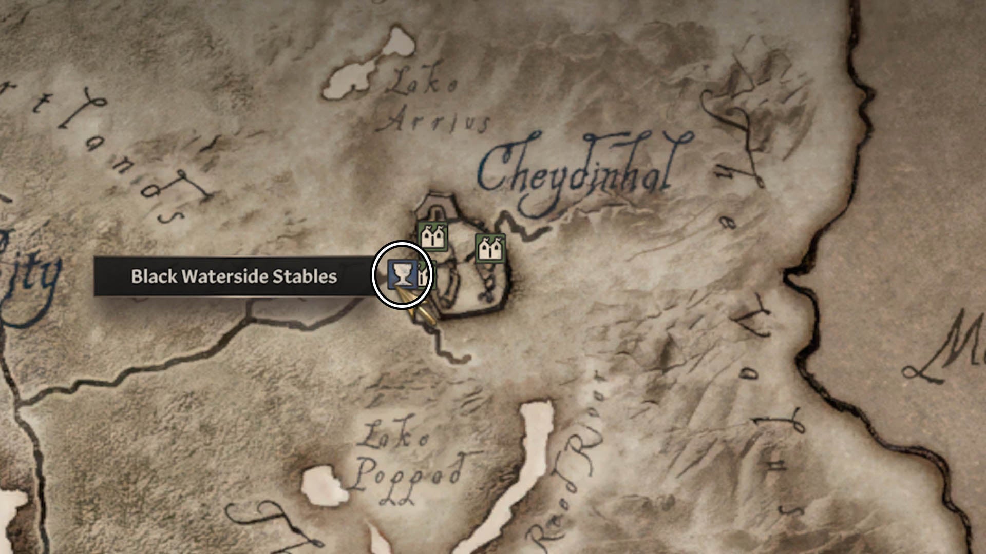 oblivion remastered black waterside stables map location