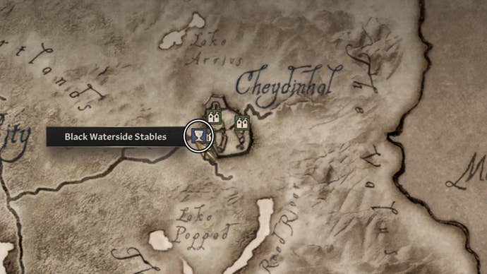 oblivion remastered black waterside stables map location