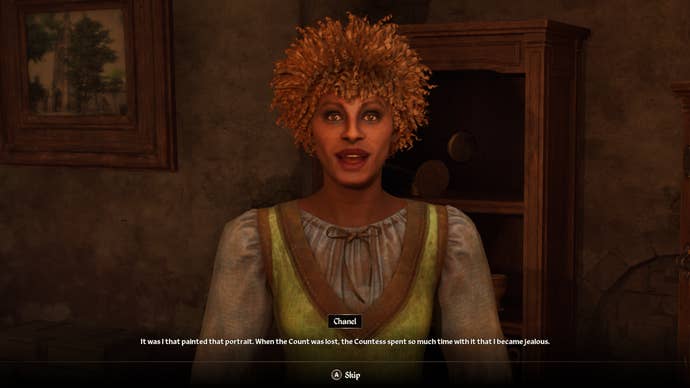 Chanel being accused of stealing the painting during the Canvas the Castle quest in Oblivion Remastered.