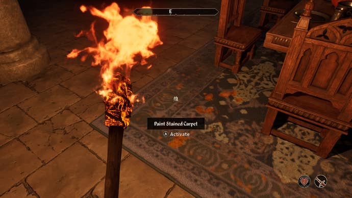 The player discovering some suspicious paint tracks during the Canvas the Castle quest in Oblivion Remastered.