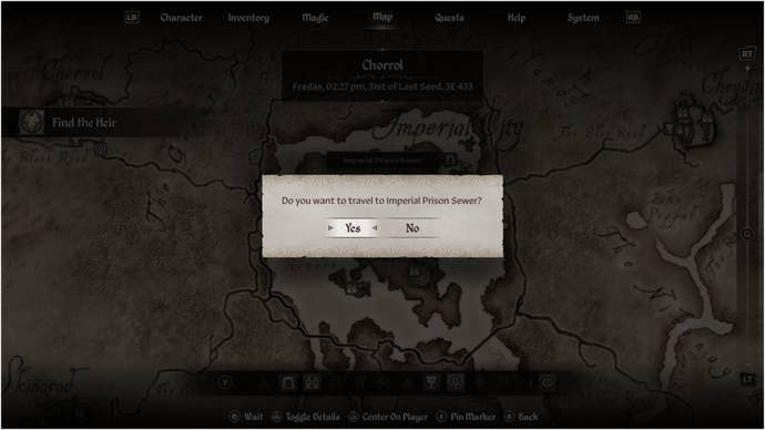 oblivion remastered confirm fast travel map option