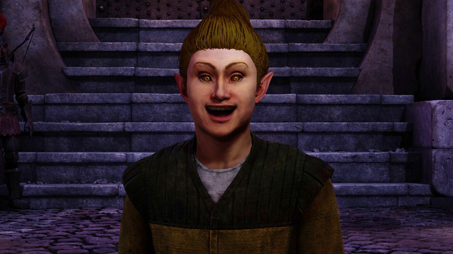 The Adoring Fan smiling in Oblivion Remastered. - 1