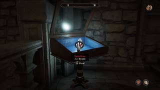 A Varla Stone inside a display case in Castle Chorrol in Oblivion Remastered.