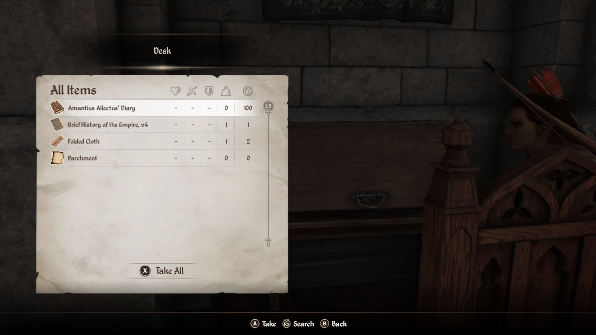 The player stealing Amantius Allectus' diary from his house in Oblivion Remastered. - 7