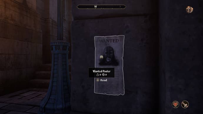 The Gray Fox’s wanted poster in the Imperial City in Oblivion Remastered.