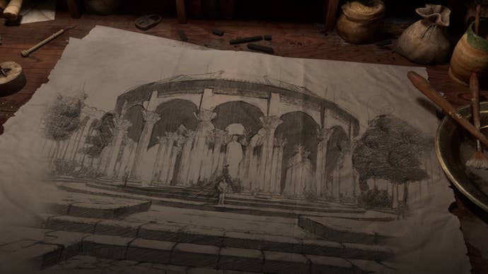 oblivion remastered loading screen table sketch