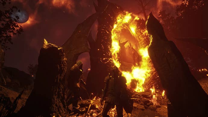 Some troops of the imperial legion that store a gate of oblivion in Oblivion Remastered.