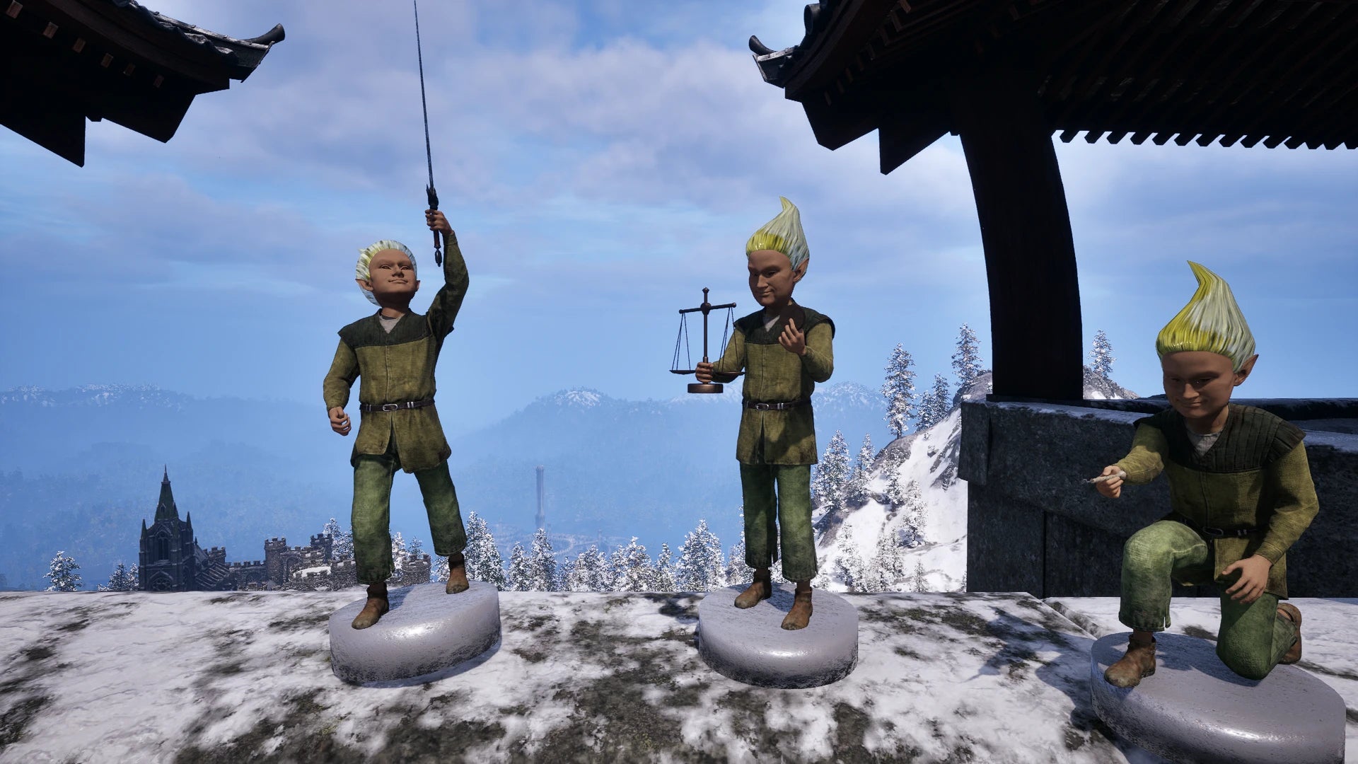Some Adoring Fan bobbleheads in Oblivion Remastered. - 1