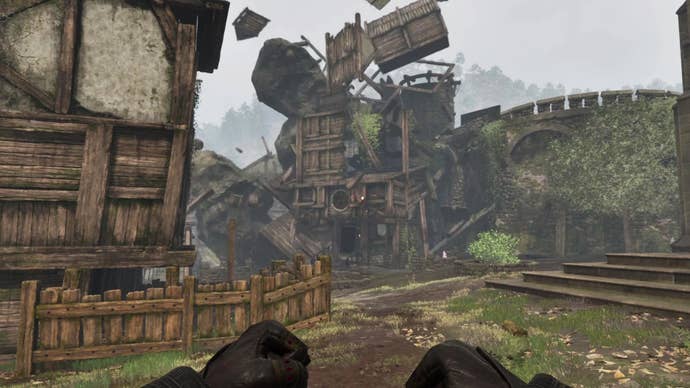A gathering being blown to smithereens successful Oblivion Remastered.