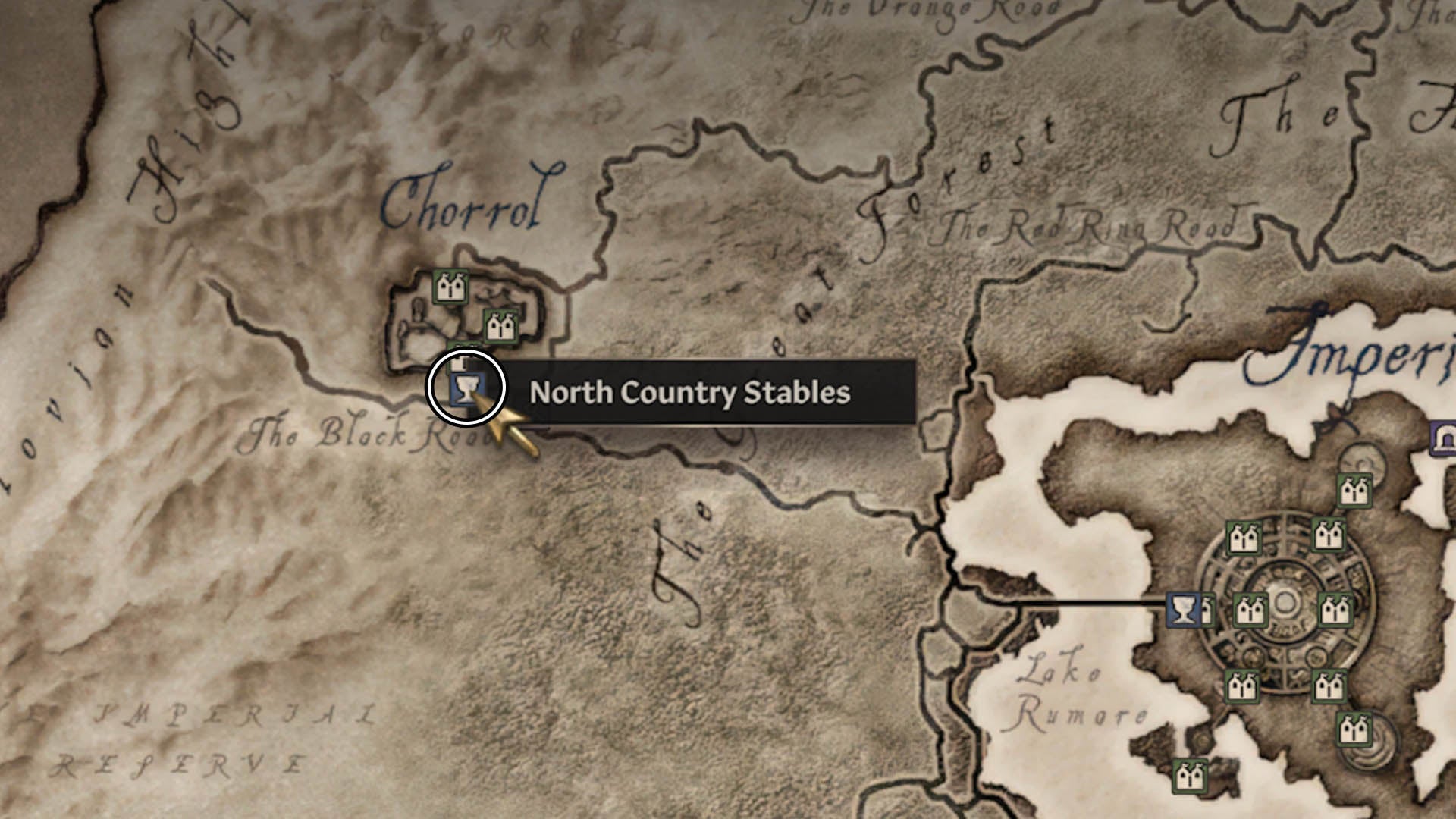 oblivion remastered north country stables map location