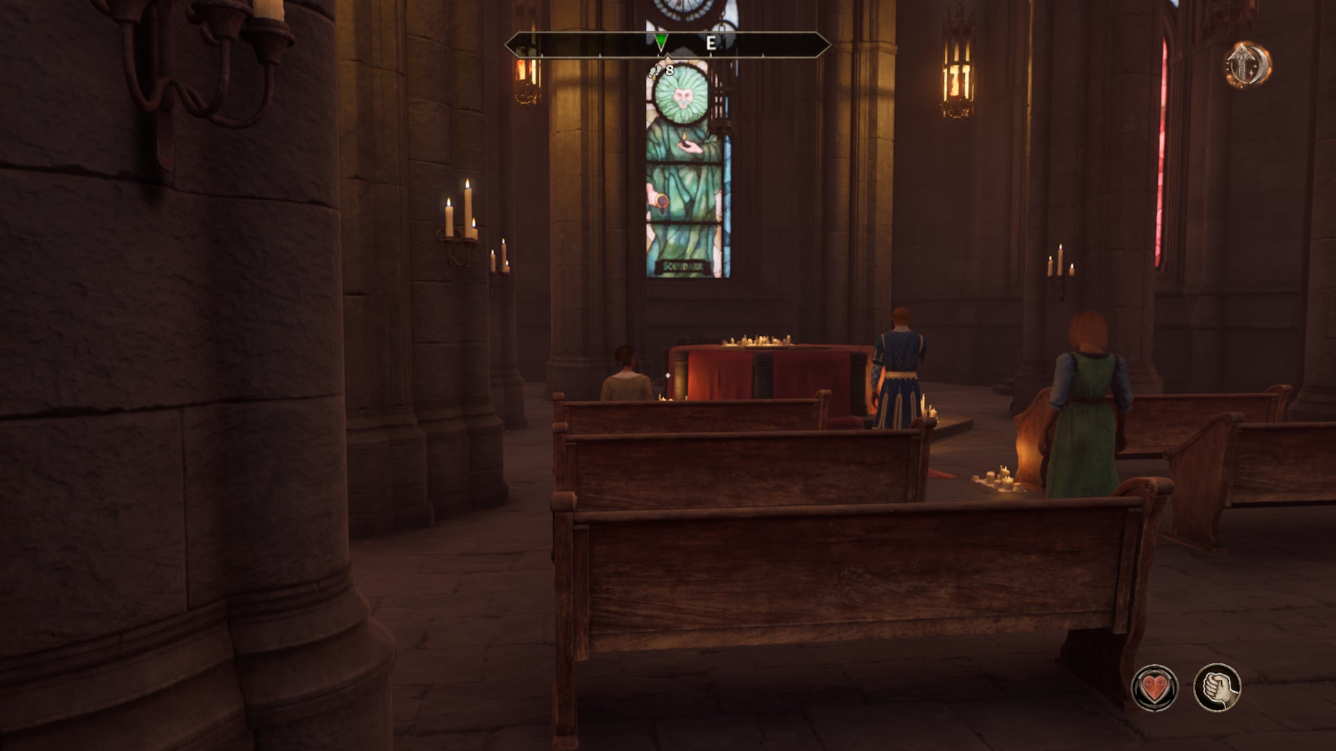 The player tailing Bernadette during the Paranoia quest in Oblivion Remastered. - 4