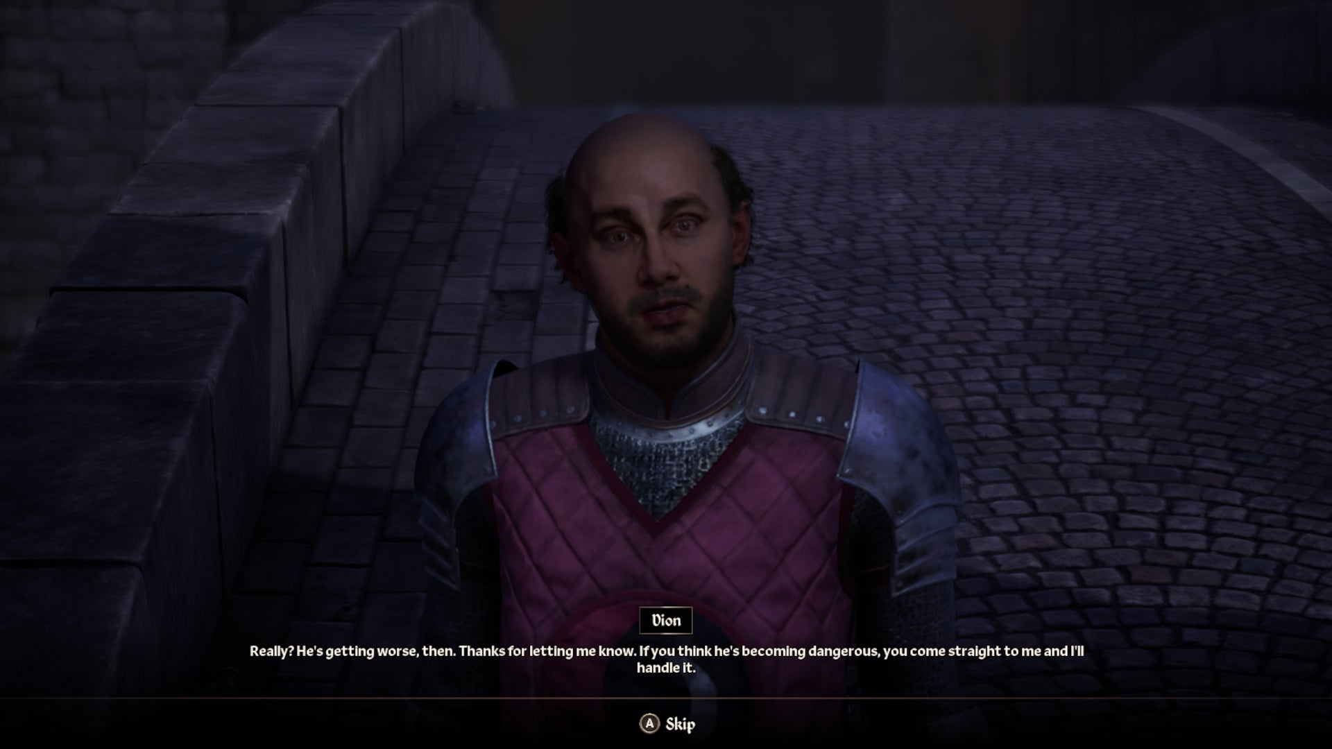 The captain of the Skingrad guard, Dion, in Oblivion Remastered. - 6