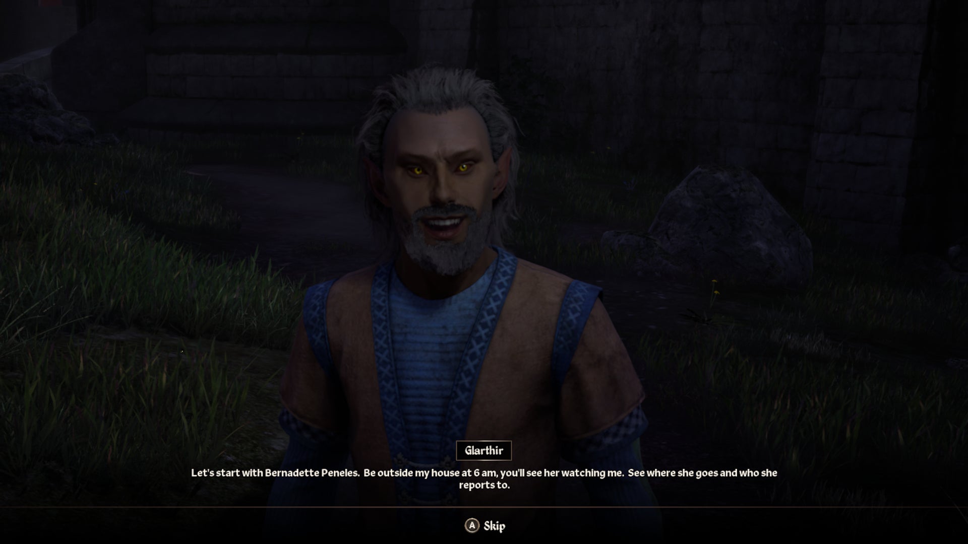 Glarthir detailing his plans to the player during the Paranoia quest in Oblivion Remastered. - 3