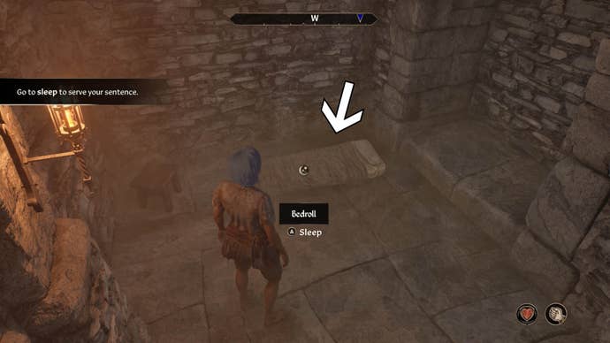 oblivion remastered prison cell bedroll to clear sentence