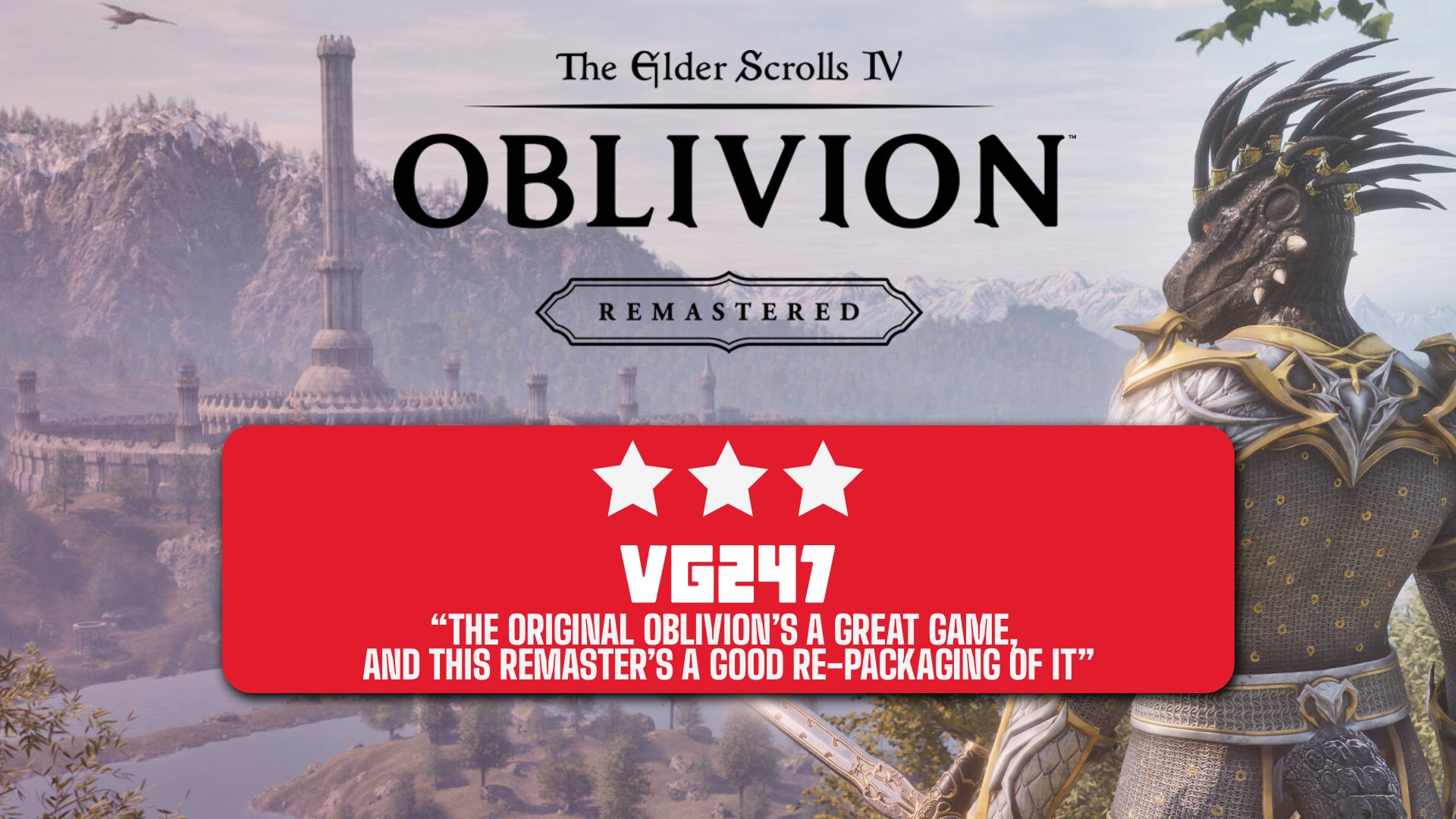 An Oblivion Remastered review header. - 1