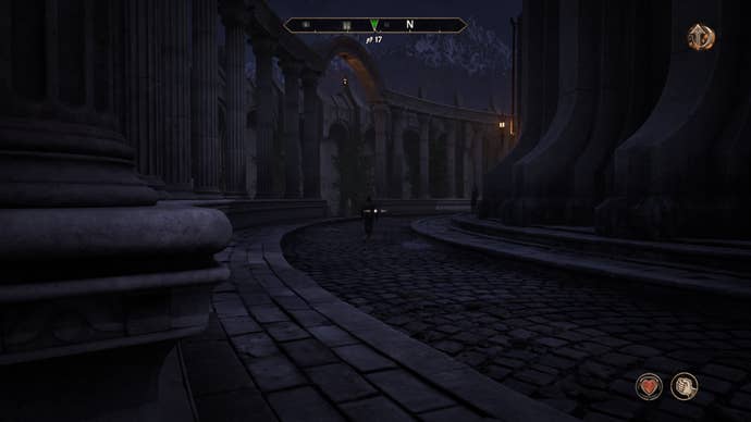 The player trailing Thoronir during the Unfriendly Competition quest in Oblivion Remastered.