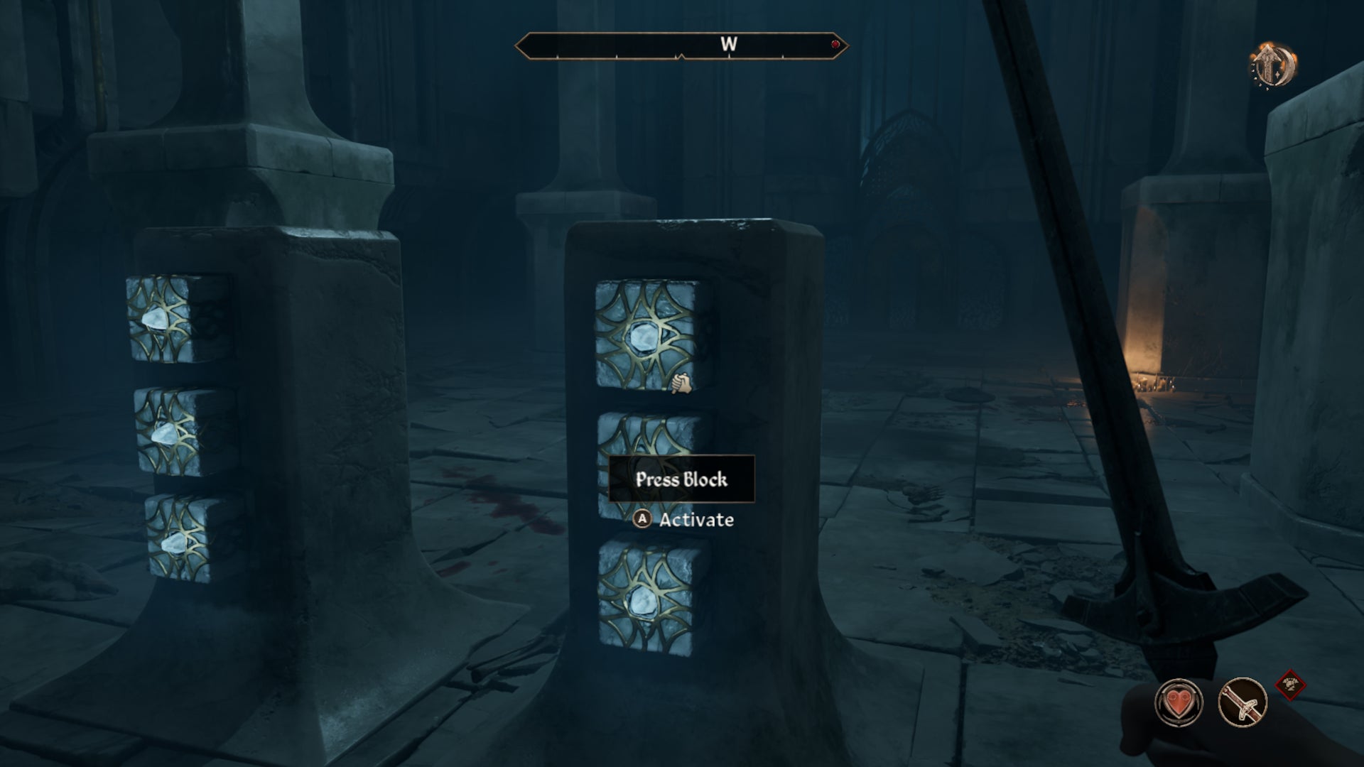 An illuminated set of push buttons inside Vilverin in Oblivion Remastered. - 9