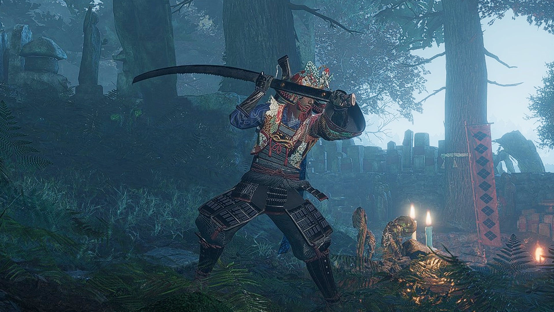 A Samurai hefts an Odachi over their shoulders in Nioh 3. - 9
