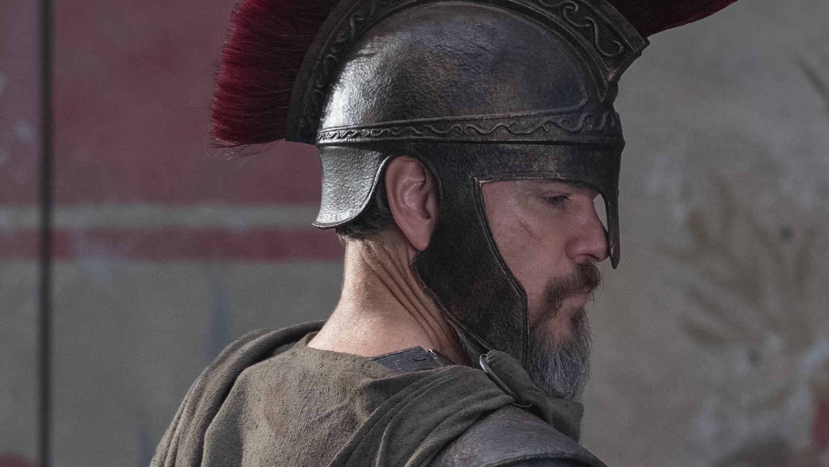 Matt Damon as Odysseus in a test shoot for Odyssey, he's wearing typical ancient Greek armour. - 1