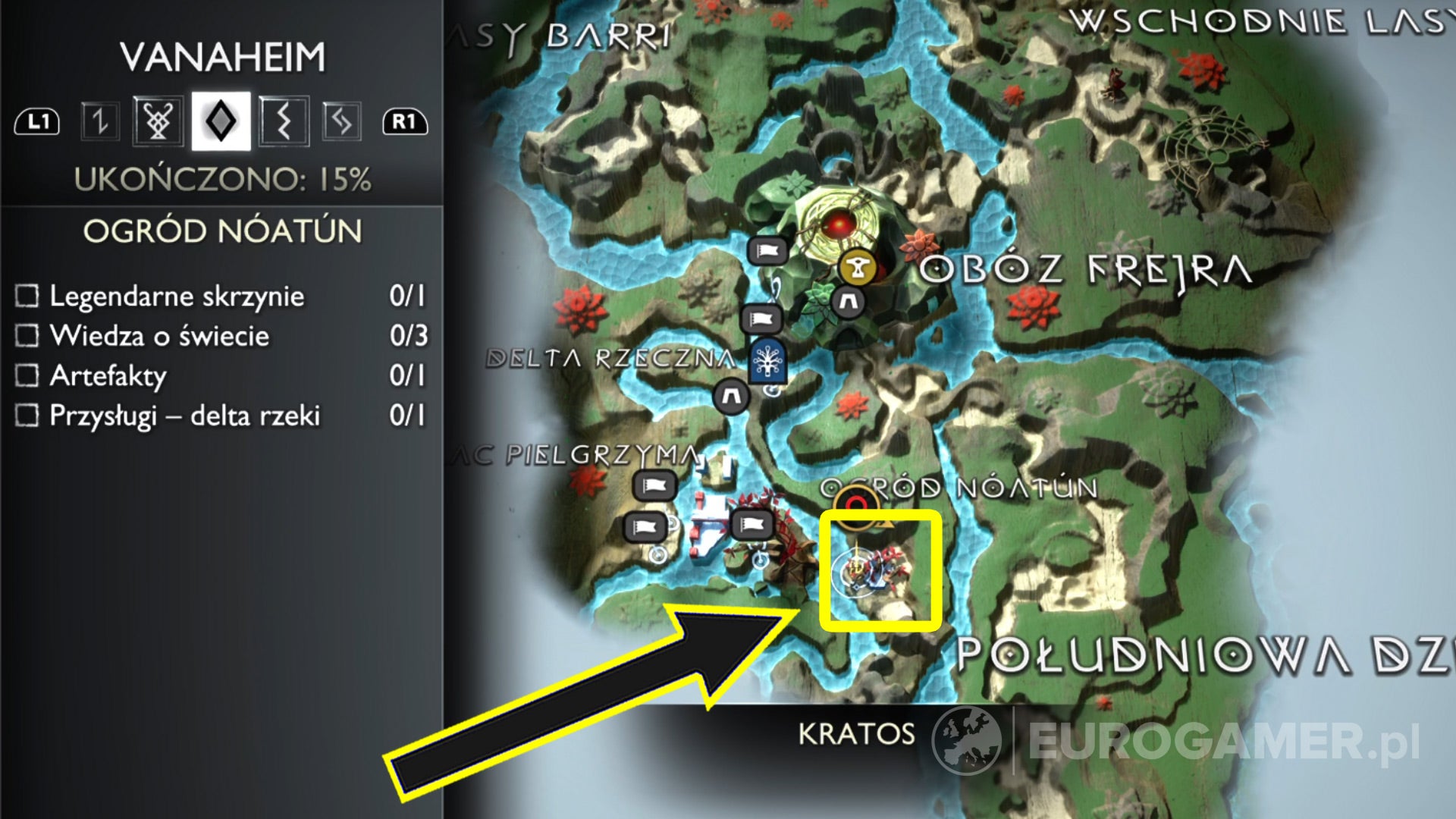 God of War Ragnarok - mapa skarbów: pod tęczą | Eurogamer.pl