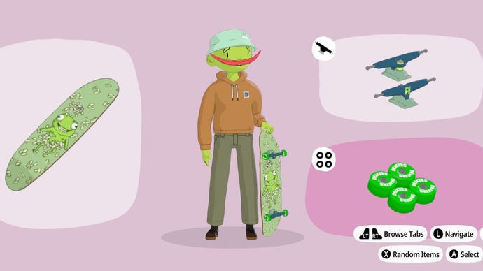The Frog Detective as made in the OlliOlli World character customiser