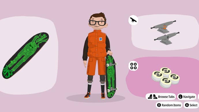Gordon Freeman from Half-Life as a radical skateboarder in the OlliOlli World character customiser