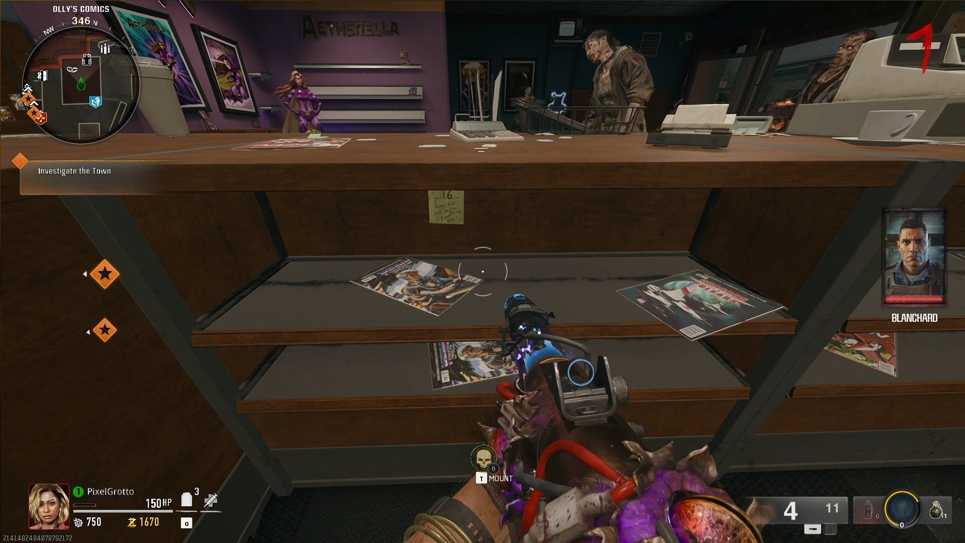 The code for the Liberty Falls vault hidden under the counter in Olly&rsquo;s Comics in Black Ops 6 Zombies.