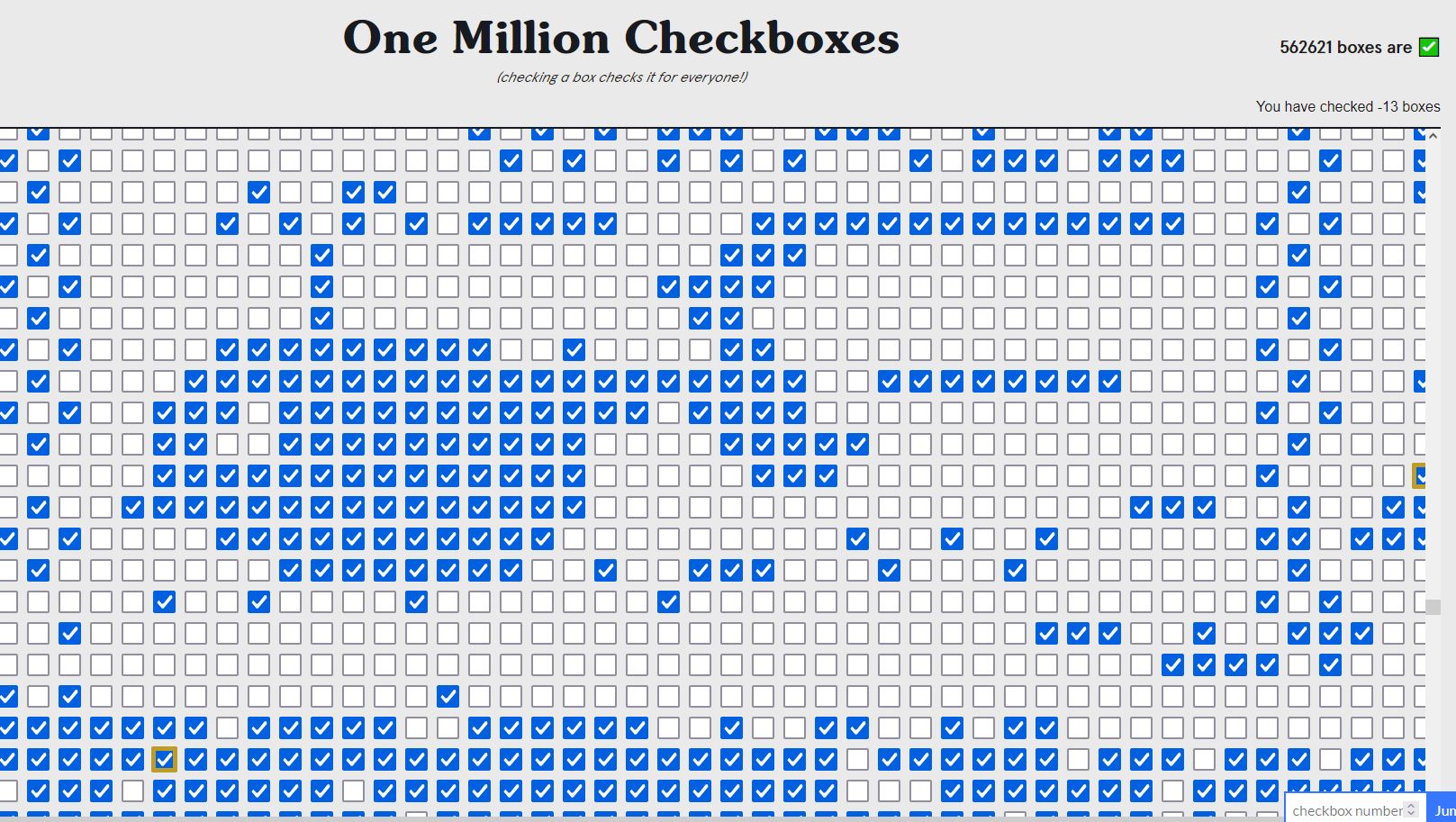 The image of a whale is composed out of dozens of marked checkboxes. - 86