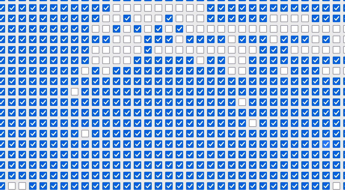 Los jugadores de One Million Checkboxes escondieron códigos binarios, QR y rickrolls entre las cajas durante su guerra de dos semanas.