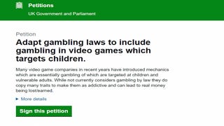 Online petition forces government response to loot boxes