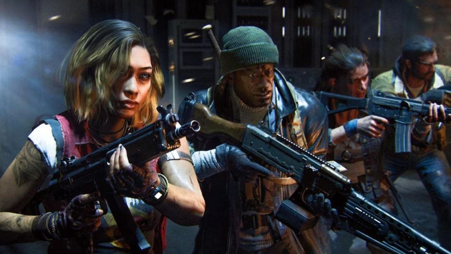 A group of Operators in Call of Duty: Black Ops 6 stand side-by-side, weapons at the ready.