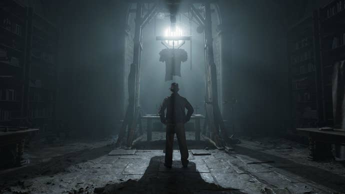 Indiana Jones stands earlier an object, hands connected his hips.
